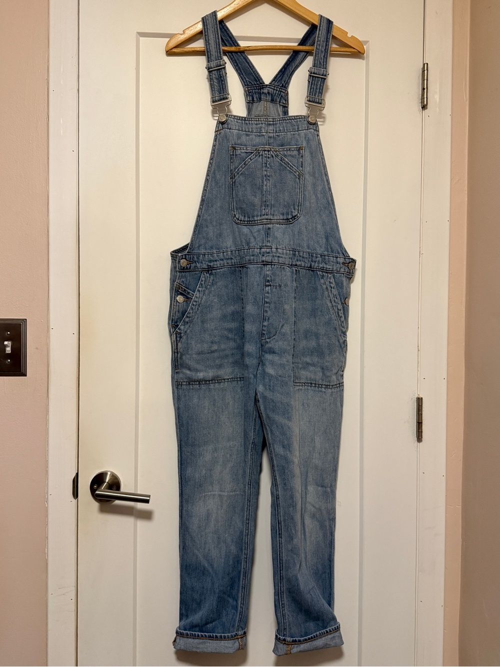 GAP Light Blue Denim Relaxed Overalls